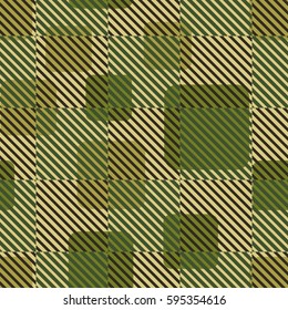 Seamless pattern. Fashionable wallpaper. Rounded squares. Striped squares. Abstract illustration. Children's textiles. Camouflage for children. Flat. Cartoon.