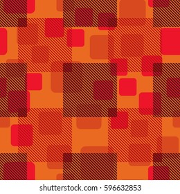 Seamless pattern. Fashionable wallpaper. Rounded squares. Striped squares. Abstract illustration. Children's textiles. Camouflage for children. Flat. Cartoon.