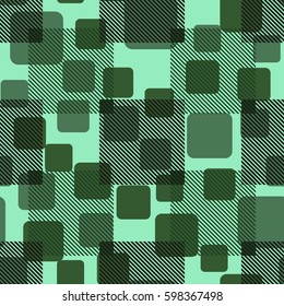 Seamless pattern. Fashionable wallpaper. Rounded squares. Striped squares. Abstract illustration. Children's textiles. Camouflage for children. Flat. Cartoon.