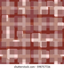 Seamless pattern. Fashionable wallpaper. Rounded squares. Striped squares. Abstract illustration. Children's textiles. Camouflage for children. Flat. Cartoon.