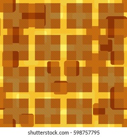 Seamless pattern. Fashionable wallpaper. Rounded squares. Striped squares. Abstract illustration. Children's textiles. Camouflage for children. Flat. Cartoon.