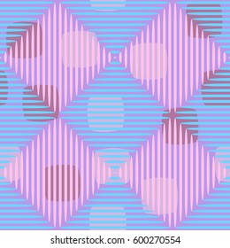 Seamless pattern. Fashionable wallpaper. Rounded squares. Striped squares. Abstract illustration. Children's textiles. Camouflage for children. Flat. Cartoon.