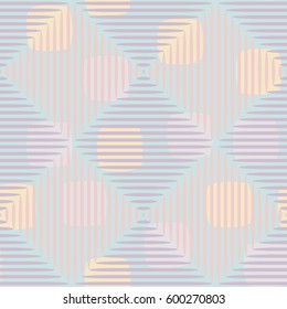 Seamless pattern. Fashionable wallpaper. Rounded squares. Striped squares. Abstract illustration. Children's textiles. Camouflage for children. Flat. Cartoon.