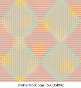 Seamless pattern. Fashionable wallpaper. Rounded squares. Striped squares. Abstract illustration. Children's textiles. Camouflage for children. Flat. Cartoon.