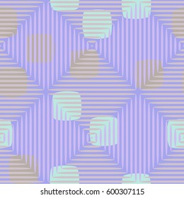 Seamless pattern. Fashionable wallpaper. Rounded squares. Striped squares. Abstract illustration. Children's textiles. Camouflage for children. Flat. Cartoon.