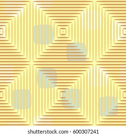 Seamless pattern. Fashionable wallpaper. Rounded squares. Striped squares. Abstract illustration. Children's textiles. Camouflage for children. Flat. Cartoon.