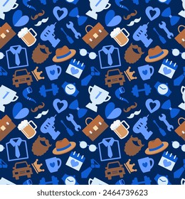 Seamless pattern for Father's Day