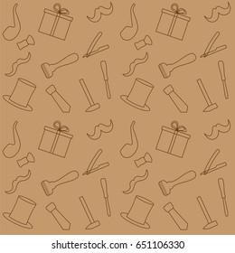 Seamless pattern Father's Day.