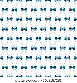 Seamless pattern for father's day. Simple vector illustration with bow tie. Perfect for wrapping paper, wallpaper, textiles and decor.