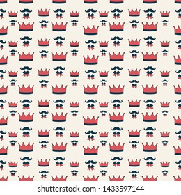 Seamless pattern of Fathers day for textile fabrics. Can be used for wallpaper, pattern fills, web page background