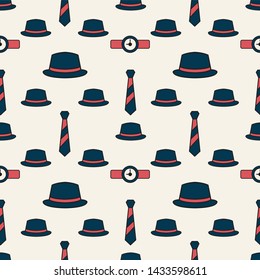 Seamless pattern of Fathers day for textile fabrics. Can be used for wallpaper, pattern fills, web page background