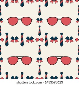Seamless pattern of Fathers day for textile fabrics. Can be used for wallpaper, pattern fills, web page background