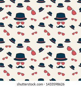 Seamless pattern of Fathers day for textile fabrics. Can be used for wallpaper, pattern fills, web page background