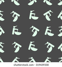 seamless pattern with faucet and sink