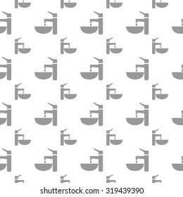 seamless pattern with faucet and sink