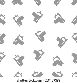 seamless pattern with faucet and sink