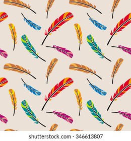 seamless pattern with feather