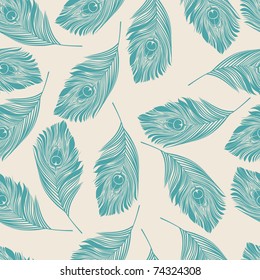 Seamless Pattern With Feather