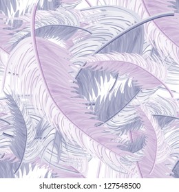 Seamless pattern with feathers