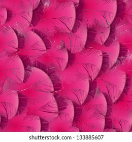 Seamless pattern with feathers