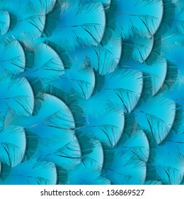 Seamless pattern with feathers