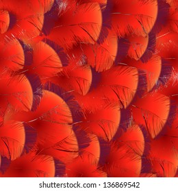 Seamless pattern with feathers