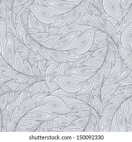 Seamless pattern with feathers