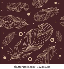 seamless pattern with feathers