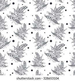 seamless pattern feathers