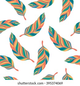 seamless pattern feathers