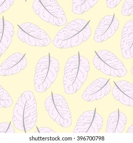 Seamless pattern with feathers