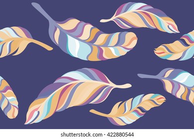 seamless pattern feathers