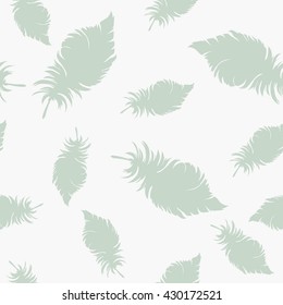 Seamless pattern with feathers