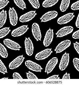 Seamless pattern with feathers.