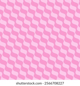 seamless pattern features a pink geometric wave design, creating a modern and stylish background. The repetitive curves add a trendy and decorative touch