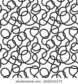 Seamless pattern featuring abstract lines, ideal for decorating fashion designs, fabrics, wallpapers, and prints.