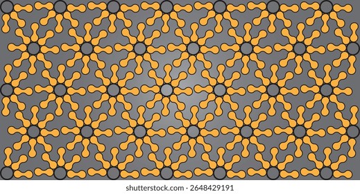 Padrão contínuo com linhas retorcidas abstratas e listras curvas criando uma ilusão óptica hipnótica em preto e branco em um estilo vetorial moderno