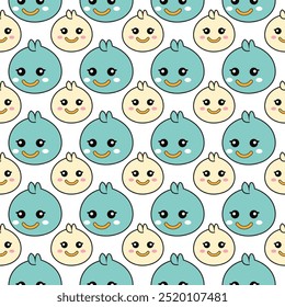 Seamless pattern featuring Angry Birds and various animal cartoon characters in playful poses. Ideal for kids' products, textiles, wallpapers, and digital designs, adding fun and energy to any project