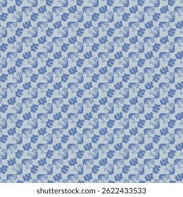 seamless pattern featuring blue floral designs against a light background. Perfect for textiles, wallpapers, print designs, and creative projects, adding a calm and sophisticated touch to various uses