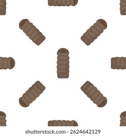 Seamless pattern featuring brown sleeping bags, ideal for camping, hiking, and other outdoor activities
