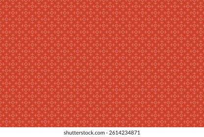A seamless pattern featuring a dense repeating geometric design in shades of persimmon (a warm, slightly orange-red), creating a textured and subtly intricate surface.