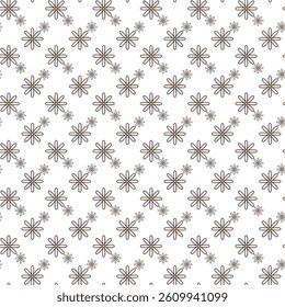 Seamless Pattern Featuring Hand-Drawn Daisies With White Background