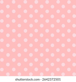 A seamless pattern featuring hand-painted pink watercolor polka dots arranged in a soft, natural grid. Each circle is slightly irregular, mimicking authentic brushstroke texture and shape.
