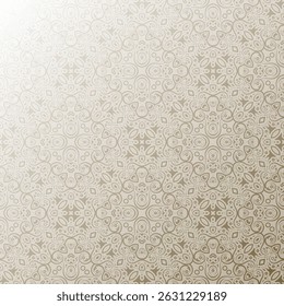Seamless pattern featuring an intricate, repeating ornamental design in shades of gray