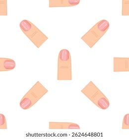 Padrão sem emenda com dedos manicured apontando em várias direções, ideal para beleza, cosméticos ou projetos relacionados a spa