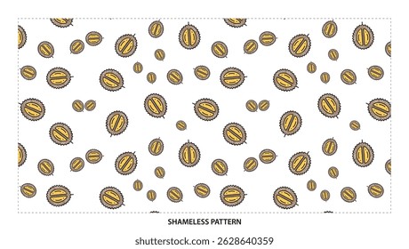 Seamless Pattern Featuring Many Round Golden Medallion Like Elements