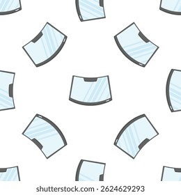 Seamless pattern featuring multiple car windshields, ideal for automotive themed designs and backgrounds