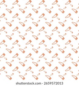 Padrão sem costura com Tacos vermelhos e pimentões em um fundo branco