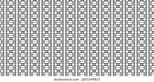 Seamless pattern featuring stacked smartwatches with straps in a black and white theme. Ideal for technology backgrounds, electronics design, and modern textiles.