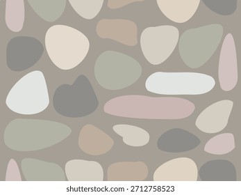 Patrón sin fisuras con Formas orgánicas en tonos tierra neutros. Diseño natural, suave y calmante adecuado para la tela, el Fondo de pantalla y la decoración.